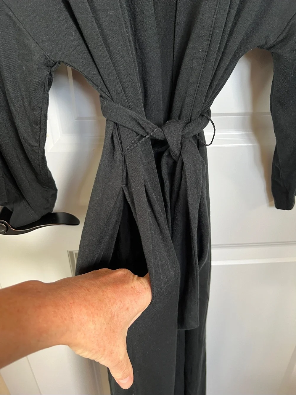 J Crew Black cotton robe S/M